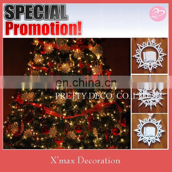 Star Pattern Wooden Christmas Hanging Decoration