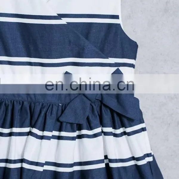 China Supplier Wholesale Fashion Kids V-Neck Sleeveless Baby Dress For Children Girl photo-6