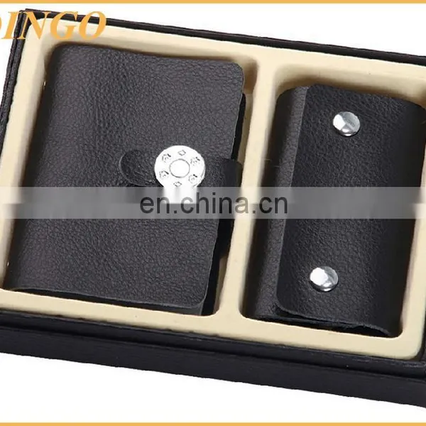 Promotional Gifts Genuine Leather Card Holder Key Case Sets With Gift Box photo-2