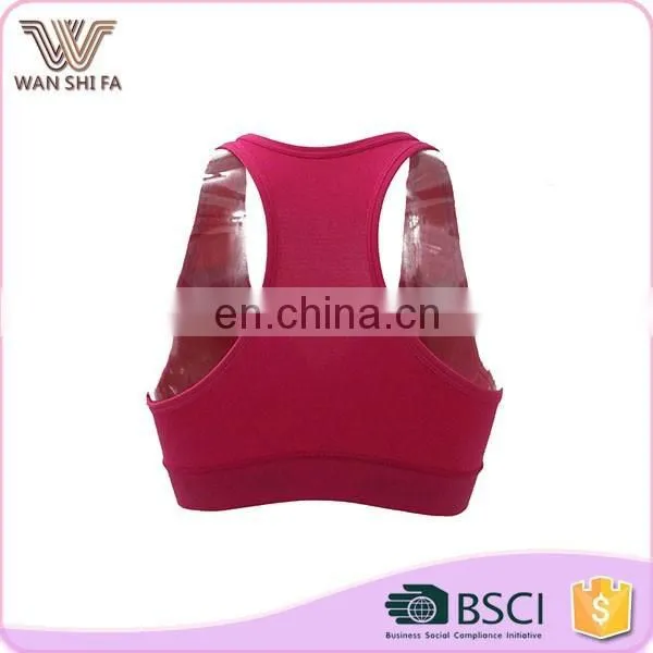 Anti-bacterial Nylon and Spandex Quick Dry Custom Blank Sports Bra photo-3