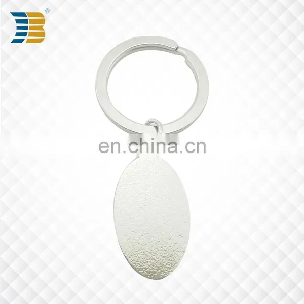 Promotional Oval Shape Custom Painted Metal Keychain photo-3