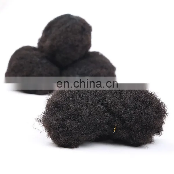 Factory Wholesle High Quality Afro Kinky Curl Human Hair Weft Double Drawn photo-4