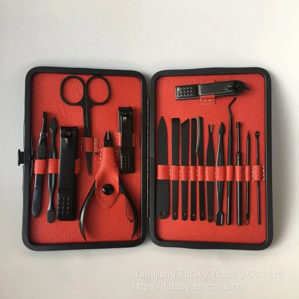 Nail Clipper Set Of 18 Stainless Steel Manicure Set
