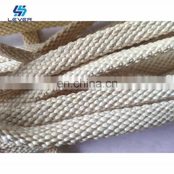 Customized 12 * 4mm Kevlar Braided Cord Rope Used on Glass Tempering Plant Quenching Section photo-6