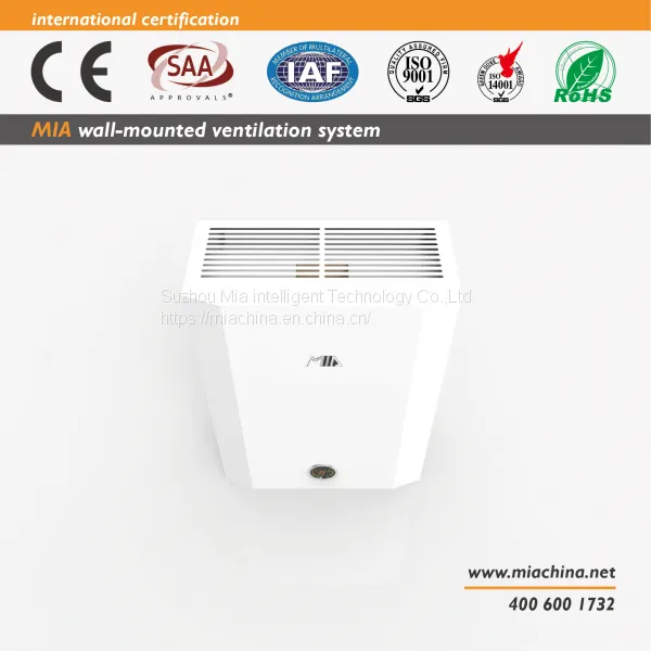 180 Cmh Wall Mounted Home Energy Recovery Ventilation System Heat Recovery Recuperator Air To Air Heat Exchanger System For Home photo-2
