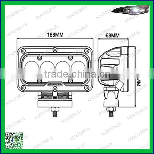 NEW 5 Inch 40W Rectangle LED Driving Light for Jeep, Truck, Tractor photo-2