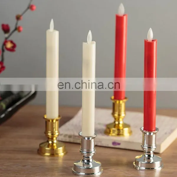 2 Packs Yellow Light Flashing Christmas Led Candle for Events Party Wedding photo-4
