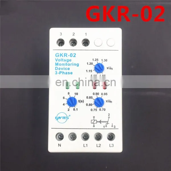 GKR-02 Voltage Monitoring Device Relay Phase Failure And Phase-sequence Protection Relay Din Rail Motor Protection photo-2