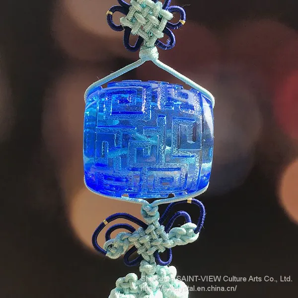 Colored Glass Luxury Rearview Cabbage Car Charm Hanging Pendant Large Size photo-5