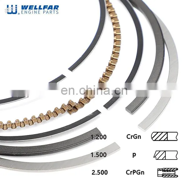 A14180 793551-00-4 79mm Size 1.2+1.5+2.5 Set Piston Ring for Opel 1.6L Engine photo-2
