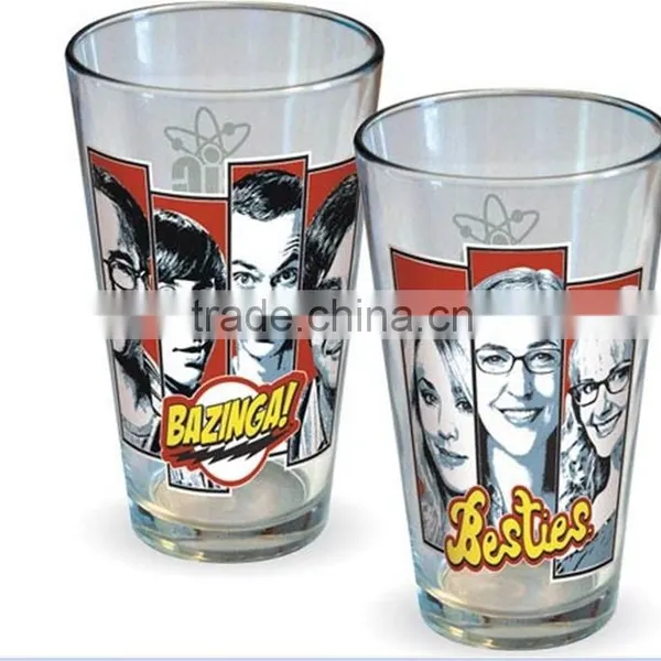16oz Figure Pint Glass Cup
