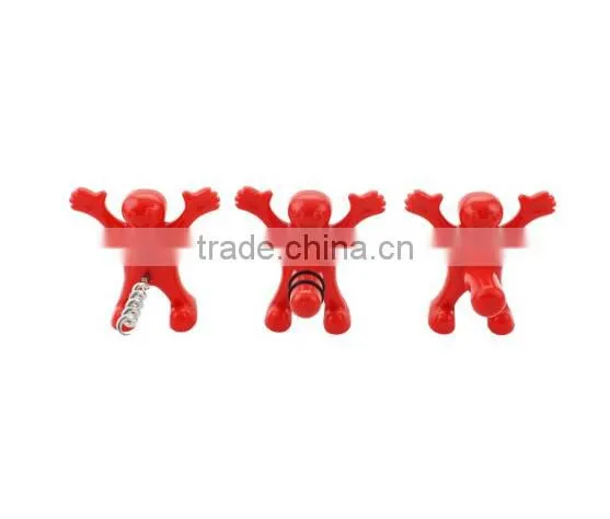 Creative Wine Accessories Red Men Bottle Opener, Corkscrew and Stopper photo-2