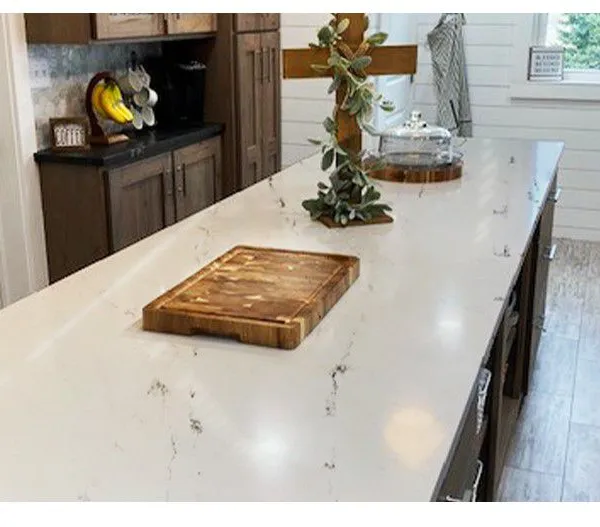 Code：7255，Calacatta Artificial Stone Quartz Slab Kitchen Countertops photo-3