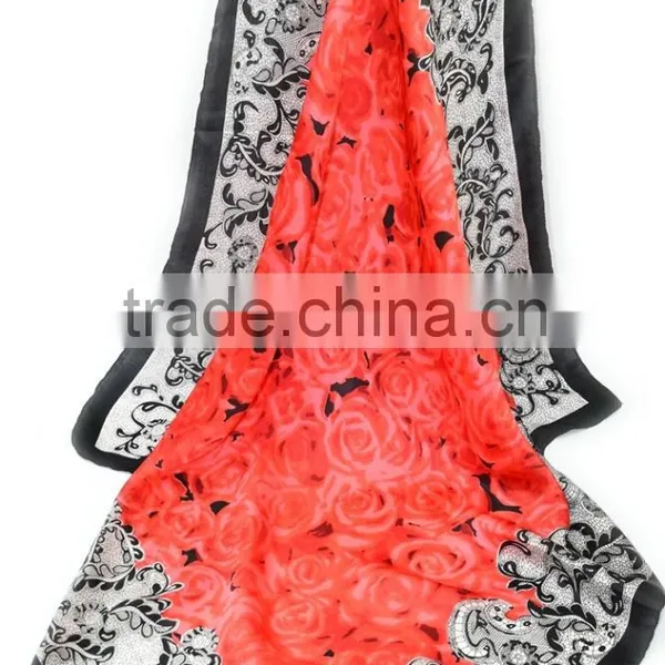 2015 Latest Custom Women Printed Chiffon Scarf photo-3