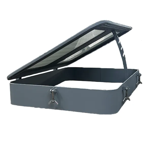 Square Yacht Marine Steel Skylight Deck Skylight Escape Tempered Glass Marine Window photo-4