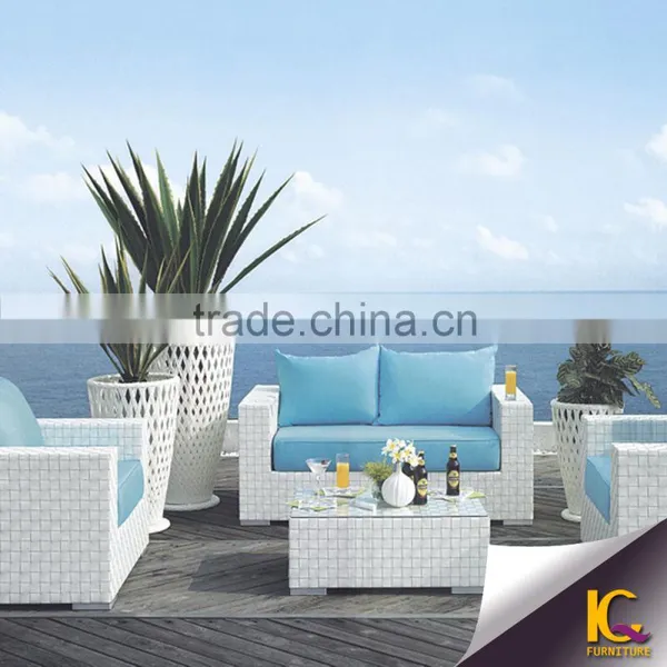 Outdoor Use Rattan Sleeper Sofas Modern Outdoor Plastic Rattan Sofa photo-5