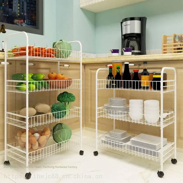 Multi-purpose Floor-standing Kitchen Vegetable Storage Rack, Living Room Sundries Rack, Study Bookshelf, and Children's Room Toy Rack photo-3