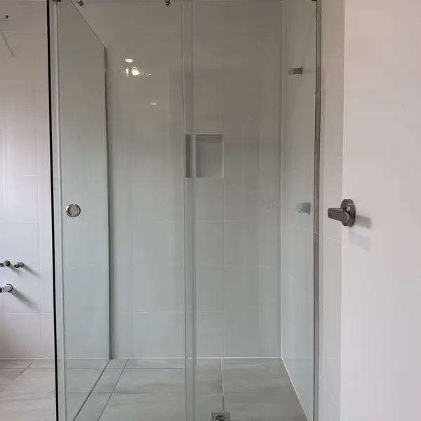 Frameless Sliding Shower Enclosure With 8mm Clear Tempered Glass & Stainless Steel Hardware, Modern Corner Shower Screen for Bathroom photo-2