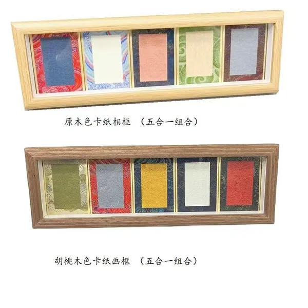 Min 5 Pcs 8.5*5.8cm Xuan Paper Art Paper Hard Silk Art Paper Painting Frame Artcrafts Calligraphy Artworks