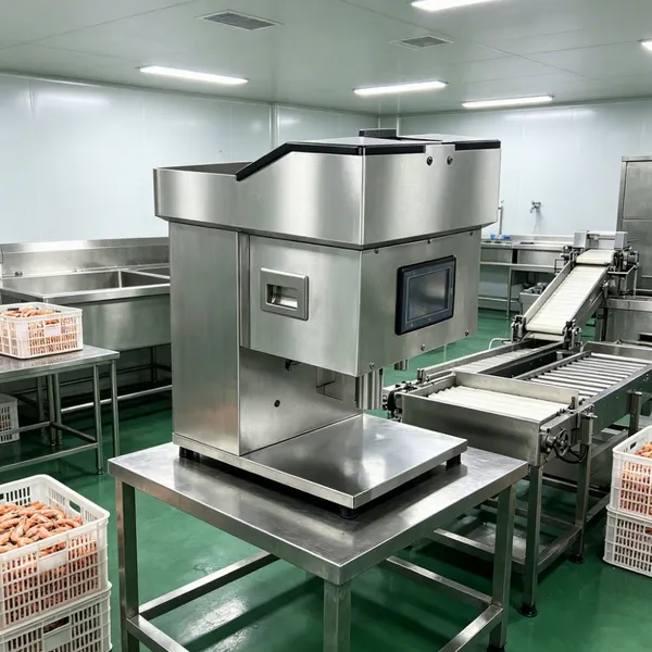 Intelligent Recognition Shrimp Back Opening Machine QD-100 Desktop Automatic Shrimp Cutter and Deveiner photo-2