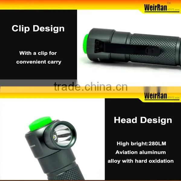 (160306) 1*AA/1*14500 Battery With Magnet Aluminum Tactical Flashlight Torch photo-3
