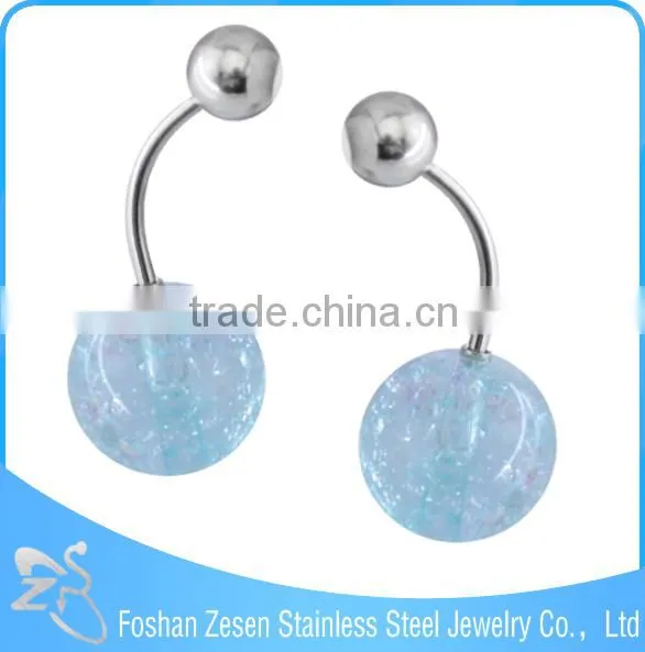BR01814 Fashion Sexy Disco Ball Navel Piercing Bar Wholesale Acrylic Belly Ring photo-6