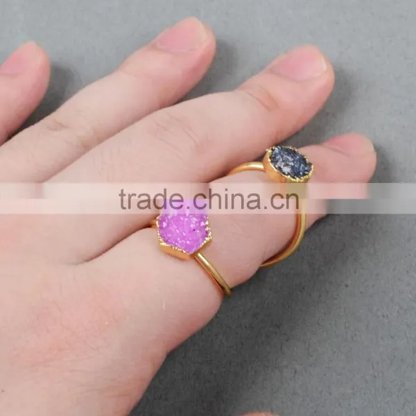 Full Finger Authentic Druzy Ring photo-2