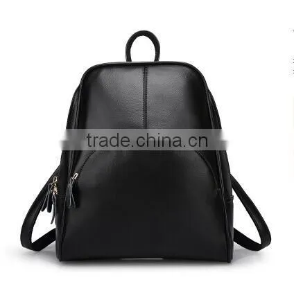PU Leather New Fashion Backpack Multi Candy Pure Colors Shoulder Bag photo-2