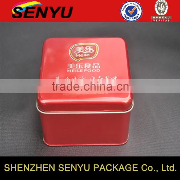 Gift Packaging Metal Soap Tin Box With Hinged Lid