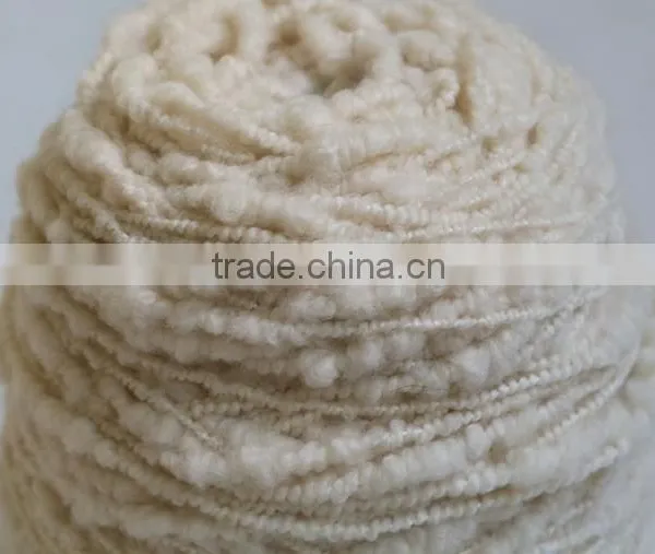 80%Wool 20%Polyester Loop Yarn Big Belly Yarn For Thread photo-3