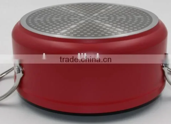 Red Non-stick Stock Pot Casserole Cooking Pot Induction Cooker Noodle Pot Soup Pot photo-3