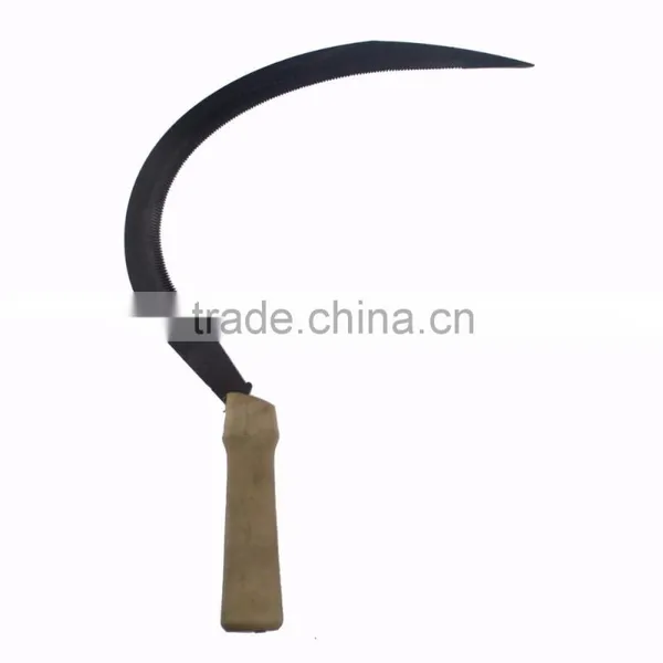 General Purpose Tempered Steel Long Handle Farming Garden Grass Hand Held Palm Sickle photo-2
