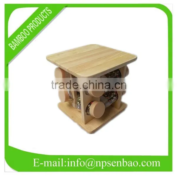 High Quality 8pcs Wooden Spice Rack