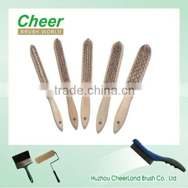 Wire Floor Brush With Wooden Handle