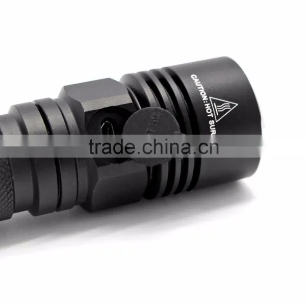 Soshine TC10 Rechargeable 200LM LED 3-Mode White Flashlight With USB Cable- Black (1 x 18650) photo-3