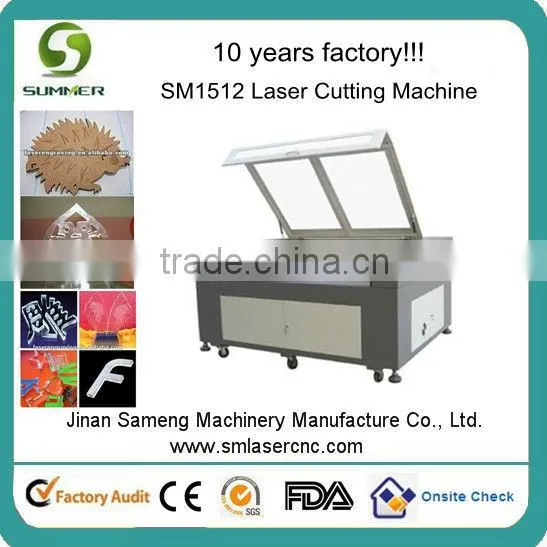 100W Reci Laser Tube 1500*1200 mm Mdf Laser Cutting Machine