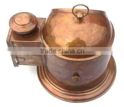 BEAUTIFUL HANDMADE REPRODUCTION BRASS BINNACLE COMPASS WITH OIL LAMP 13505 photo-3