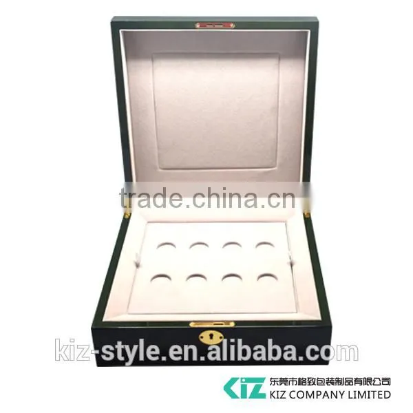 Luxury Wooden Coin Box for 8 Coins With Lock photo-3