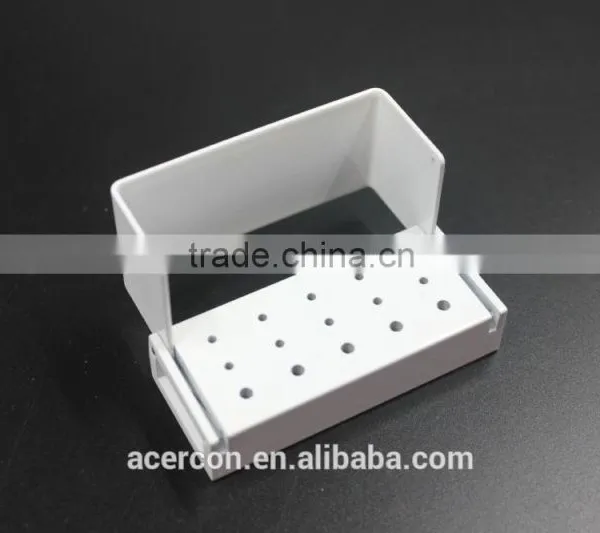 Hot Sale 15 Holes Aluminium Dental Bur Holder(White) photo-2