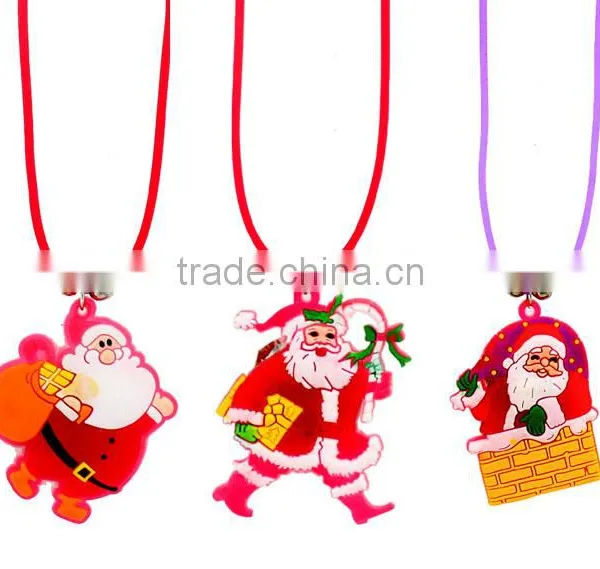 LED Flashing Christmas Father Necklace Pendant Glow Necklace