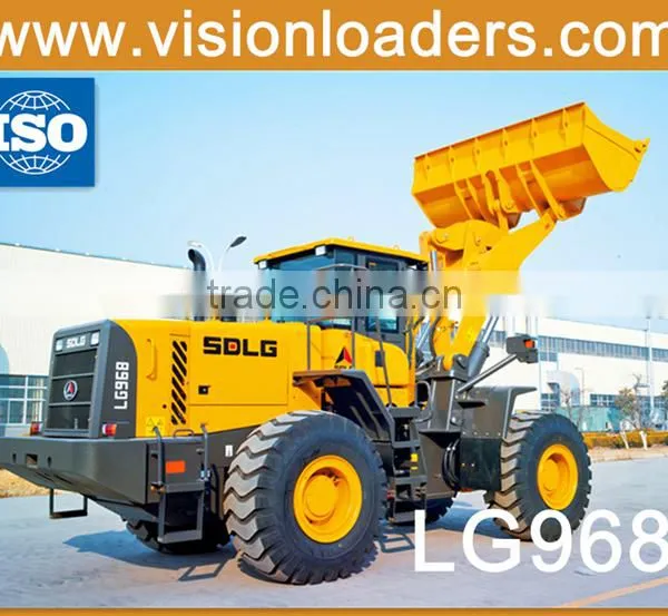 SDLG Wheel Loader , Luxurious 6T Wheel Loader For Heavy Materials , LG968 Wheel Loader For Factory&Urban Construction Quality Choice