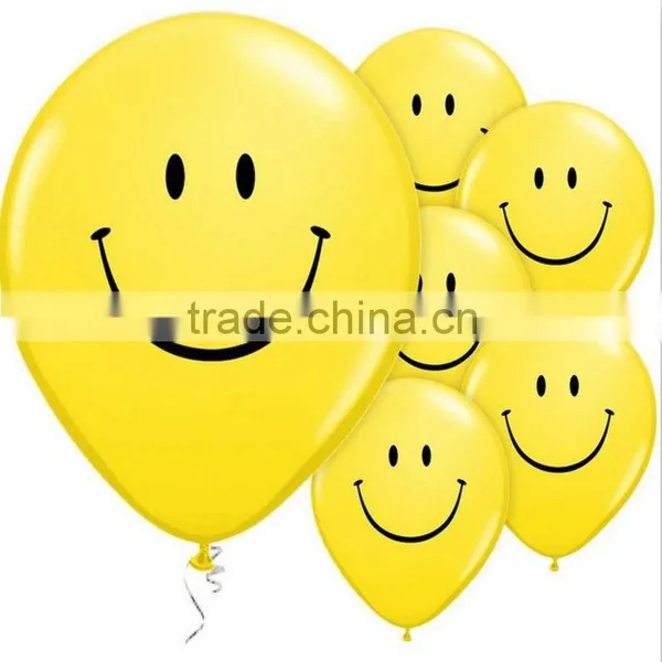 Wholesale 12inch Yellow Smile Face Balloon Latex Balloon for Party Decoration photo-3