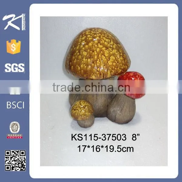 2015New Design Ceramic Garden Decoration Mushroom
