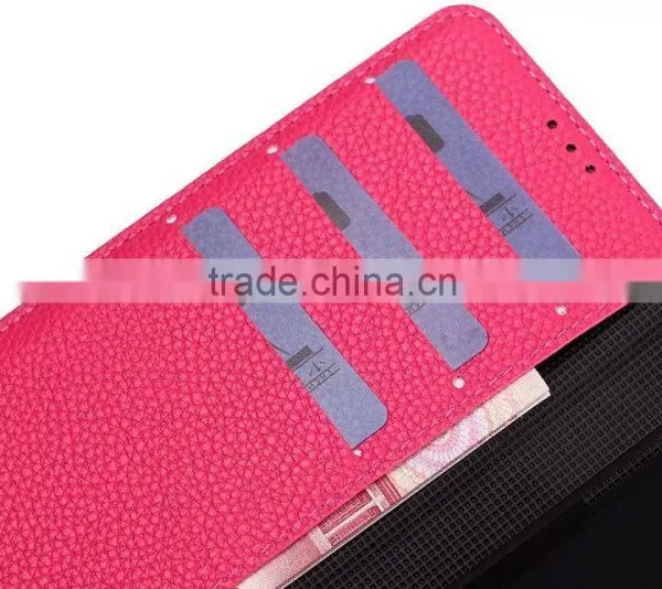 Litchi Wallet Leather Case for HTC One M8 Mini photo-3