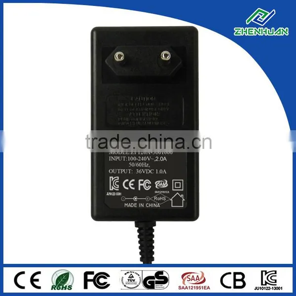 EU Plug Switching Power Adapter 36V 1A AC Power Supply For Air Purifier photo-3