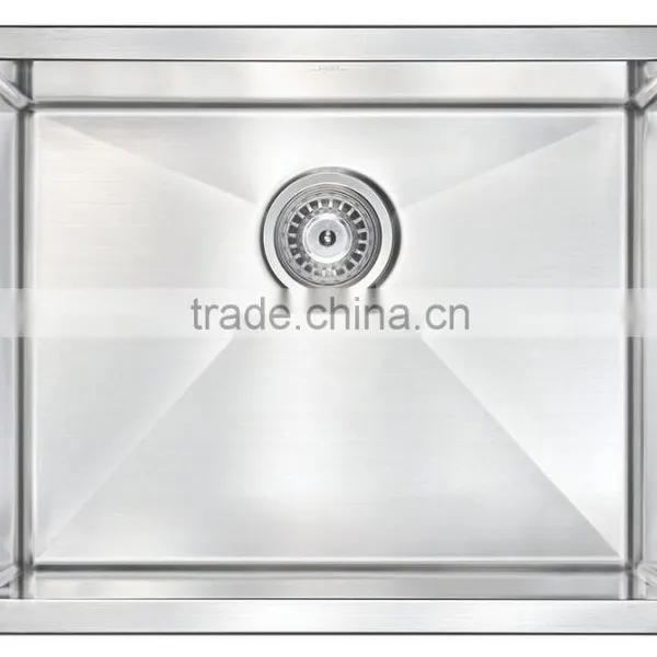 Apartment Size Kitchen Sinks Handmade Stainless Steel Single Bowl Bar Sink photo-3