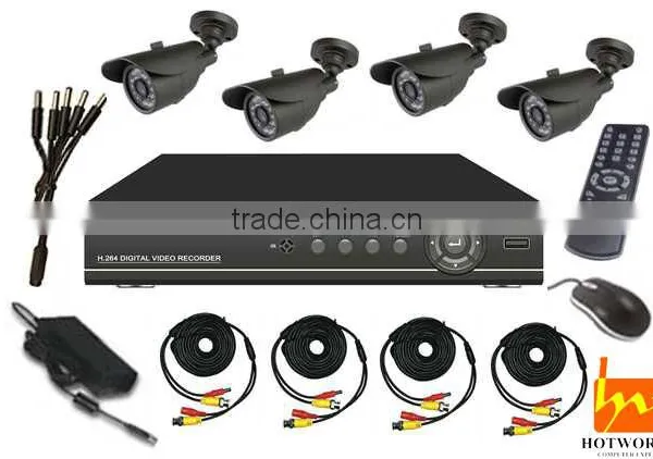 Indoor H.264 4ch Dvr Combo Cctv Camera Kit 4ch Cctv Dvr Kit System photo-4