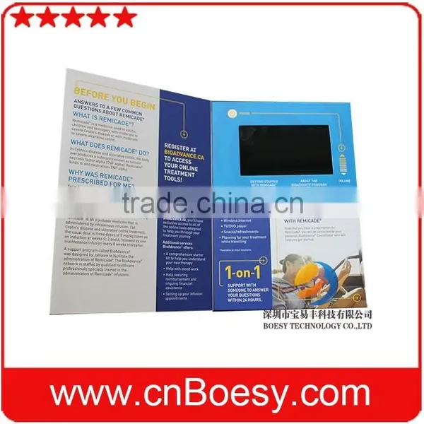 2.4 Inch Hardcover LCD Screen Advertising Video Brochure photo-2