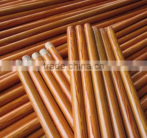 PVC Coated Wooden Broom Mop Handle Made in China photo-3