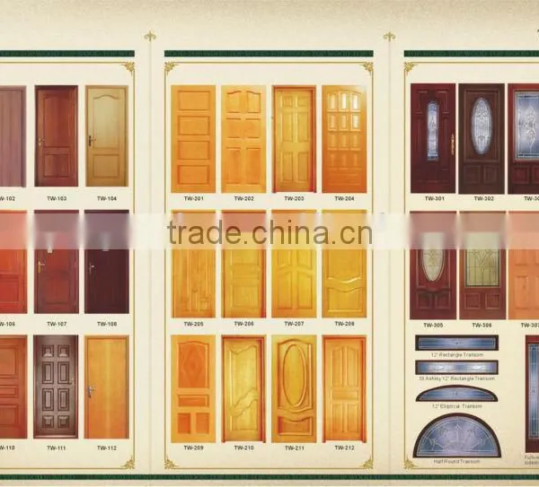 Good Quality Molded Teak HDF Door Skin TWDS-123 photo-3